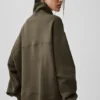 Hazy Mock Neck Pullover - Olive Tree