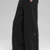 High-Waist Sweatpant Trouser - Black
