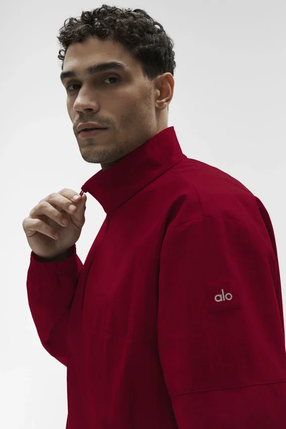 Light Weight Takeaway Track Pullover - Garnet