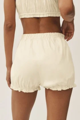 Linen Blend Riviera Bloomer Short – Sandy Beige