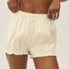 Linen Blend Riviera Bloomer Short - Sandy Beige