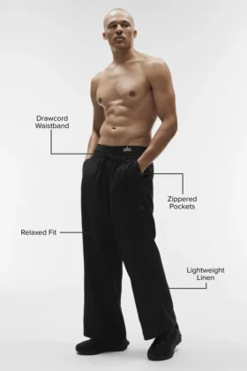 Linen Days Straight Leg Pant – Black
