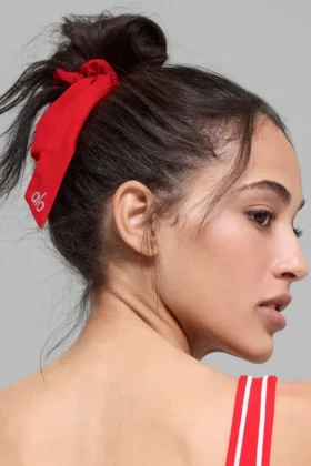 Love Knots Tie Scrunchie – Bright Red