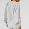 Make Waves Crew Neck Pullover - Athletic Heather Grey Tonal