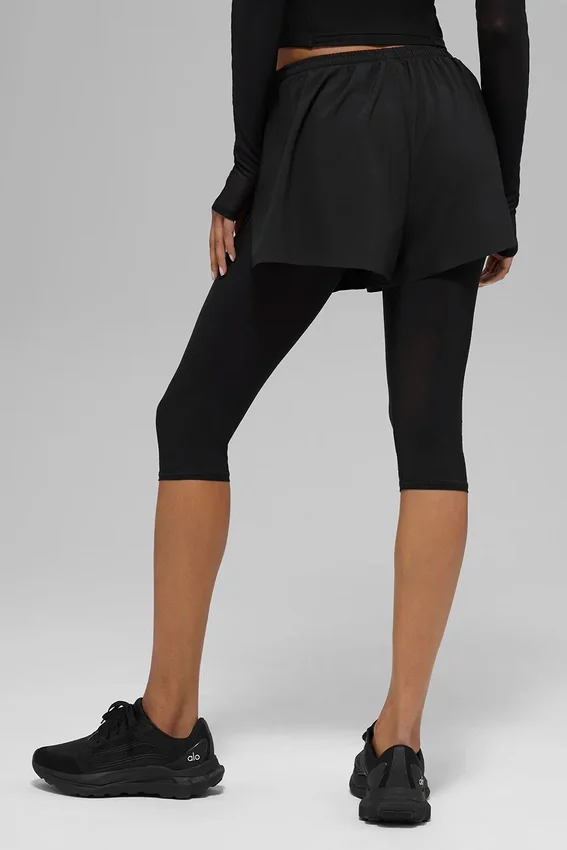 Mesh Front Runner 2 in 1 Short - Black
