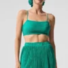 Micro Plisse Game on Bra - Spruce Green