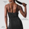 Micro Plisse Game on Tennis Dress - Black