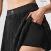 Micro Plisse Tennis Skirt - Black