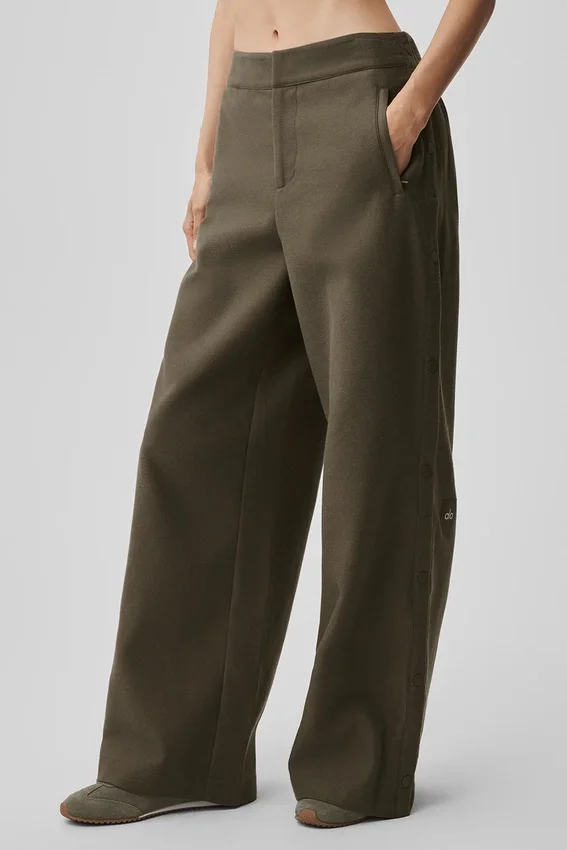 Mid-Rise Cosmopolitan Snap Pant - Olive Tree