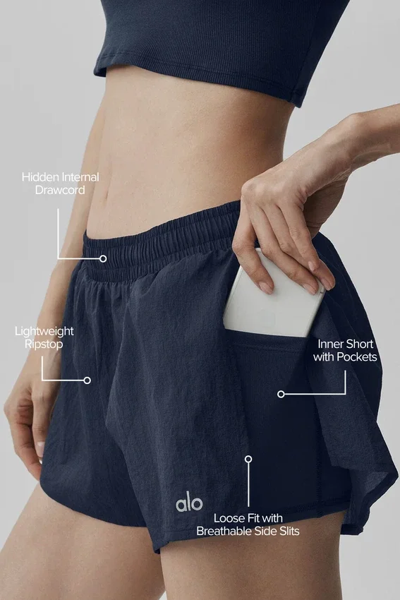 Mid-Rise Go Time Short - Navy