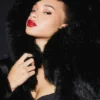 Opulent Faux Fur Statement Jacket - Black
