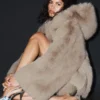 Opulent Faux Fur Statement Jacket - Oat