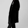 Oversized Faux Fur Trench - Black