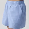 Pinstripe Daylight Boxer Short - Light Provence Blue/White