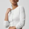 Pointelle Sweater Be Mine Cardigan - Semi Sheer White