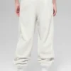 Polar Fleece High-Waist Retreat Jogger - White Heather Grey