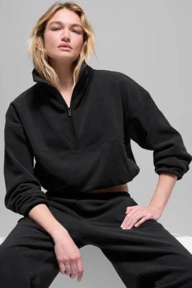 Polar Fleece Retreat Cover up - Black
