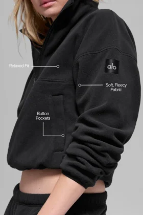 Polar Fleece Retreat Cover up – Black