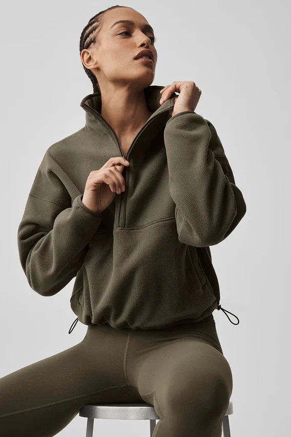 Polar Fleece Retreat Cover up - Olive Tree