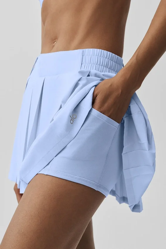 Rally Tennis Skirt - Light Provence Blue