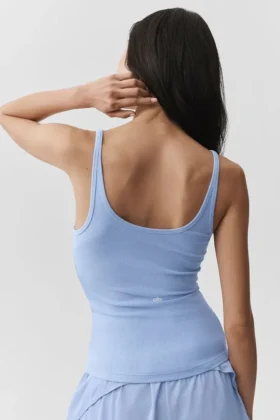 Ribbed Adore Tank – Light Provence Blue