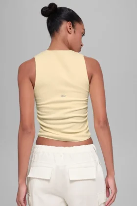 Ribbed En Pointe Tank – Candlelight Yellow