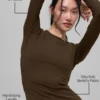 Ribbed Modal Long Sleeve - Espresso