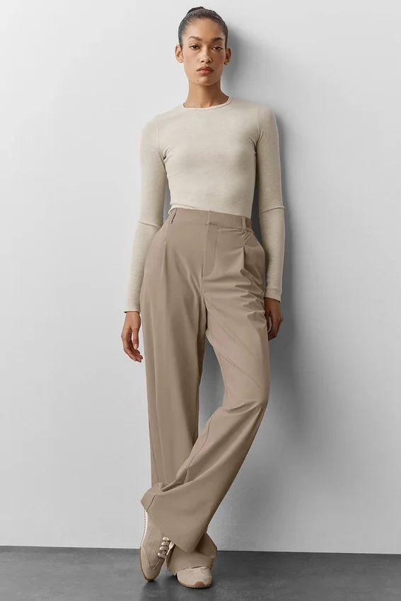 Ribbed Modal Long Sleeve - Oatmeal Heather