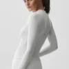 Ribbed Modal Long Sleeve - White