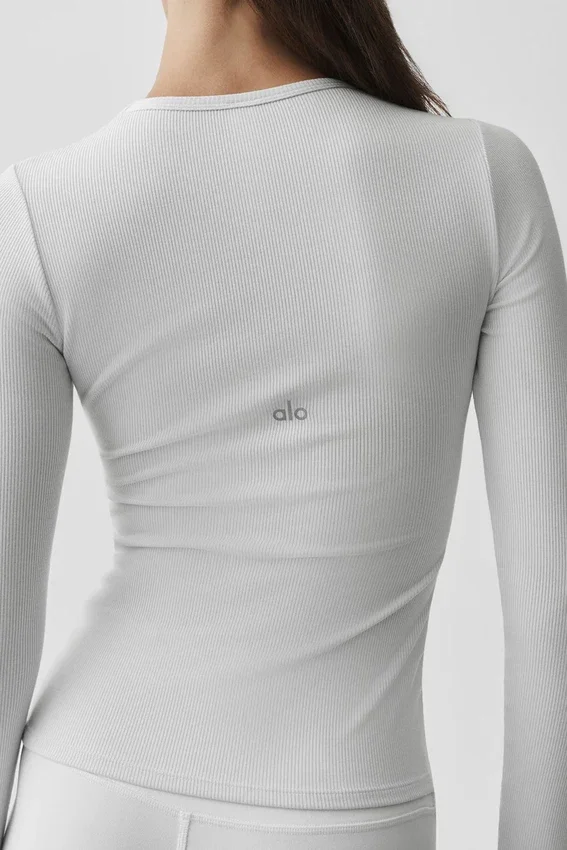Ribbed Modal Long Sleeve - White