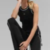 Ribbed Sweater Knit Highline Flare Pant - Black/White