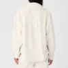 Ribbed Velour Mountain Side Shacket - Ivory