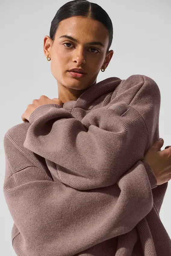 Scholar Hooded Sweater - Mushroom Heather