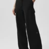 Scholar Knit High-Waist Cargo Pant - Black