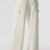 Scholar Knit High-Waist Cargo Pant - Ivory