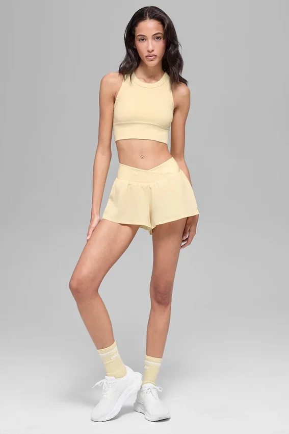V-Cute Running Short - Candlelight Yellow