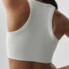 Seamless Delight High Neck Bra - White Heather