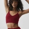 Seamless Modal Ribbed Delight Bralette - Summer Romance Red