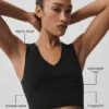 Seamless Pointelle Tank - Black
