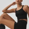 Seamless Ribbed Favorite Bra Tank - Black