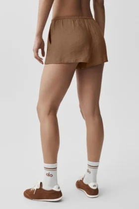 Semi-Sheer Golden Hour Mid-Rise Short – Sun Kissed Brown