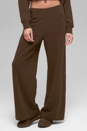 Serenity Wide Leg Sweatpant - Espresso