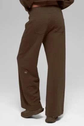 Serenity Wide Leg Sweatpant – Espresso