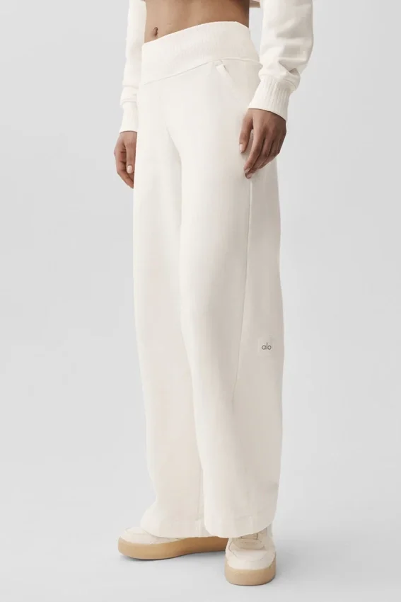 Serenity Wide Leg Sweatpant - Ivory
