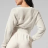 Sheer Cashmere Cropped Cardigan - Ivory