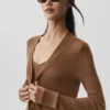 Sheer Cashmere Long Cardigan - Sun Kissed Brown