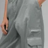 Sheer Game Time Wide Leg Jogger - Lunar Grey