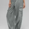 Sheer Game Time Wide Leg Jogger - Lunar Grey