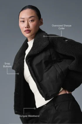 Sherpa Cozy Escape Puffer – Black/Black