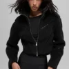 Sherpa Cropped Slope Side Jacket - Black
